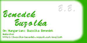 benedek buzolka business card